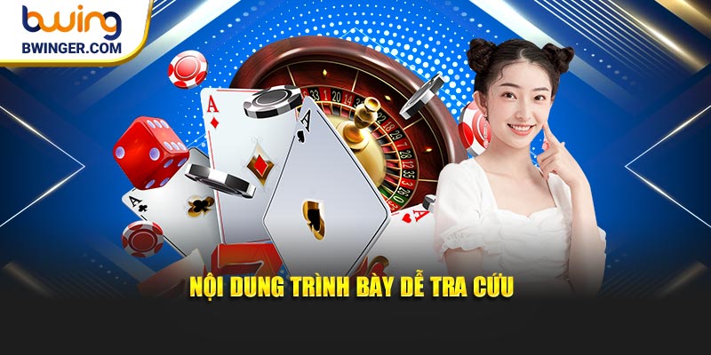 Nội dung trình bày dễ tra cứu